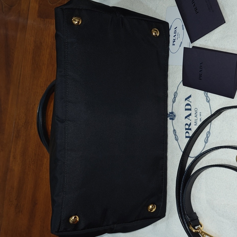 Prada Black Nylon And Leather Satchel Bag - Picture 5 of 17